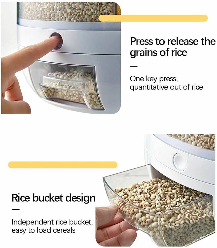 Zapdrop 6-Grid Round Rotatable Food Dispenser